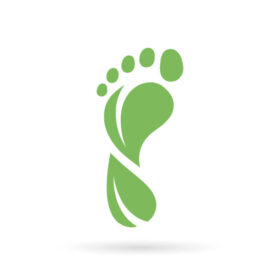 Carbon footprint Leaf icon